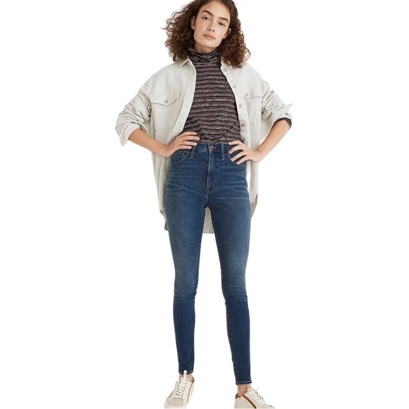 MADEWELL 10" High-Rise Roadtripper Supersoft Jeans in Playford Wash Sz 27 - Picture 6 of 6